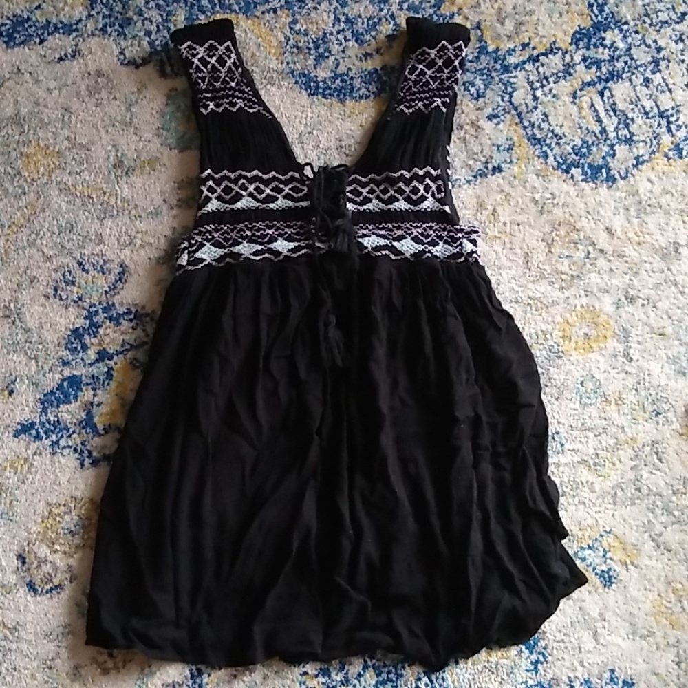 Free People - embroidered mini dress